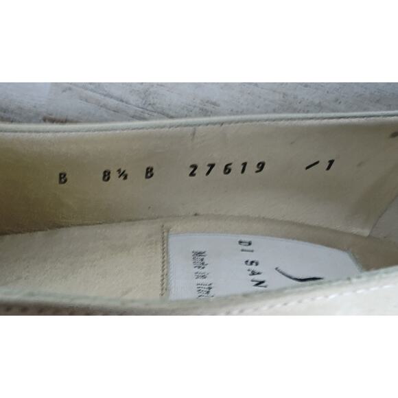 VTG Di Sandro Made In Italy Pumps 8.5B Bone Nubuck Leather Heels (Display Use) - Picture 9 of 13